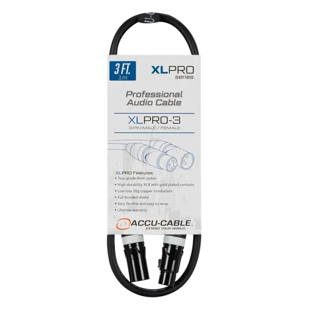 American DJ XLPRO-3 cavo XLR 1 m maschio-femmina