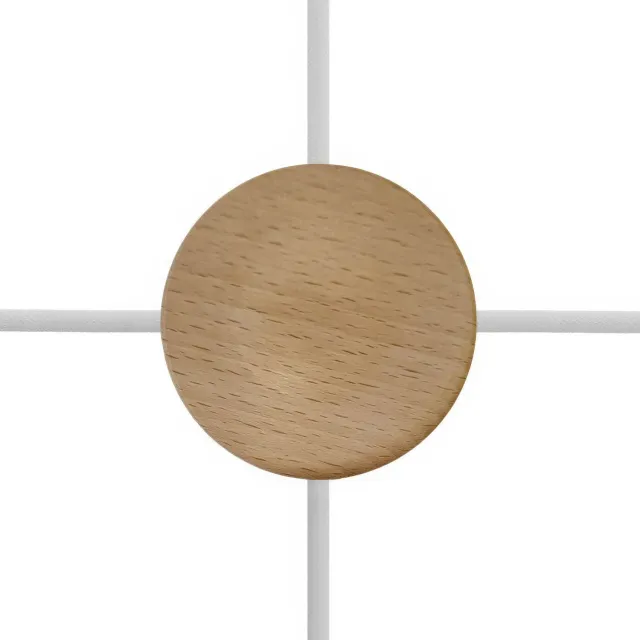 Creative Cables Mini rosone soffitto legno naturale 4 fori