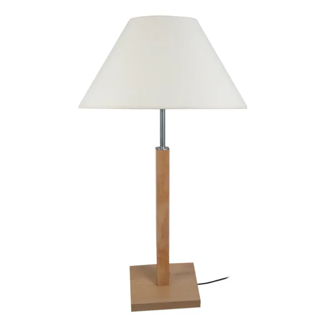 Tosel Hod lampada da tavolo naturale-ecru E27 legno