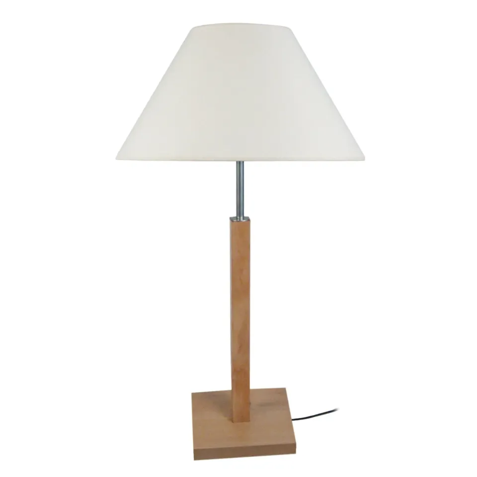 Tosel Hod lampada da tavolo naturale-ecru E27 legno