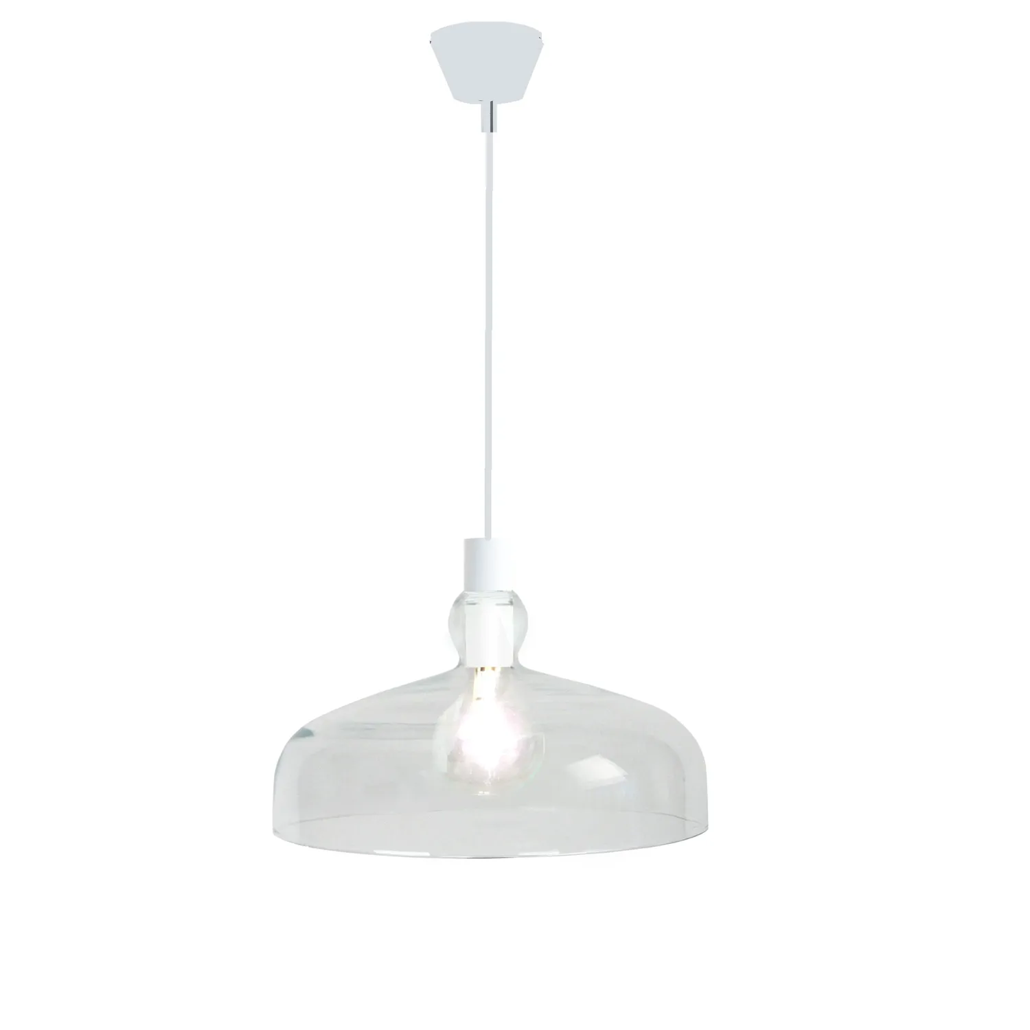 Tosel Testo lampadario a sospensione vetro 28x100 cm nero