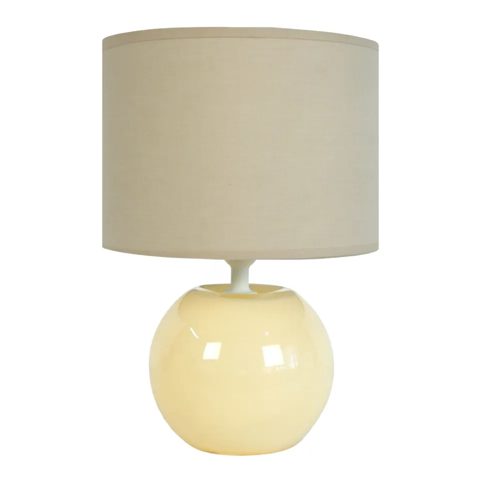Tosel Alina Lampada Tavolo 35x48 cm Crema Grigio Vetro