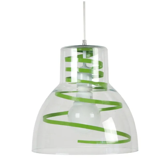 Tosel Cloche Verre sospensione vetro campana verde 30x100 E27