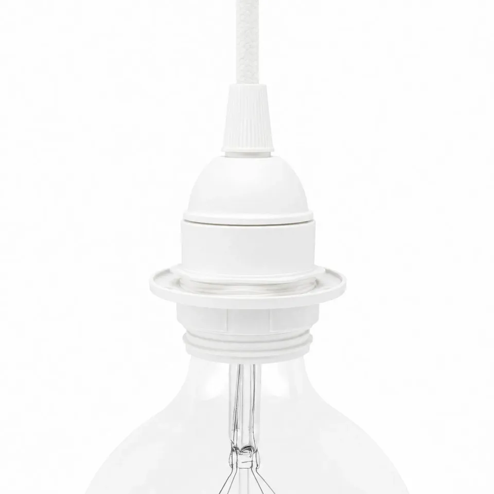 Creative Cables portalampada E27 bianco termoplastica con ghiera