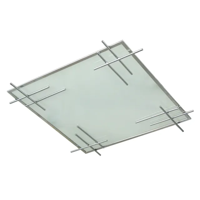 Tosel Tokyo Plafoniera Vetro Quadrata Bianca 35 cm
