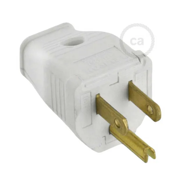 Creative Cables spina americana 3 poli bianca NEMA 5-15P