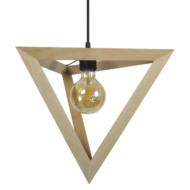 Tosel Tetraedre sospensione legno naturale 100 cm