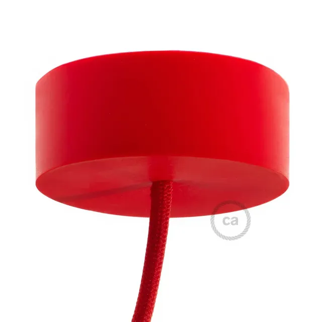 Creative Cables Rosone Silicone Rosso Cilindrico 83 mm
