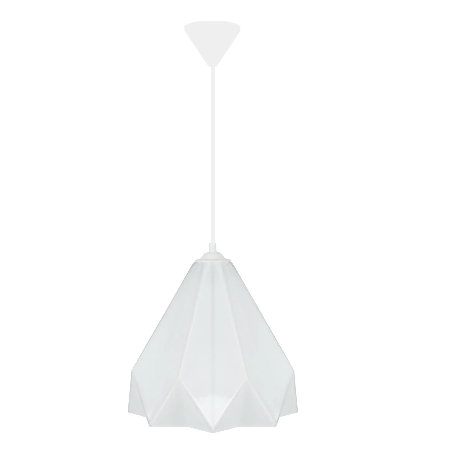 Tosel Helsinki sospensione vetro trasparente 100 cm piramide
