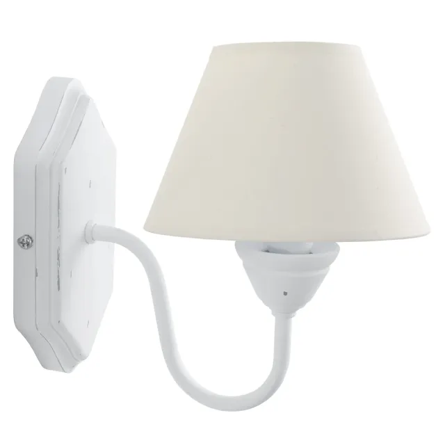 Tosel Issy applique legno metallo bianca E14 22x16cm