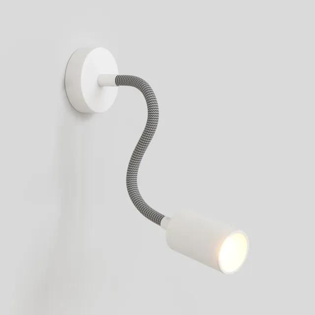 Creative Cables Bispot Flex 30 applique bianco opaco con lampadina