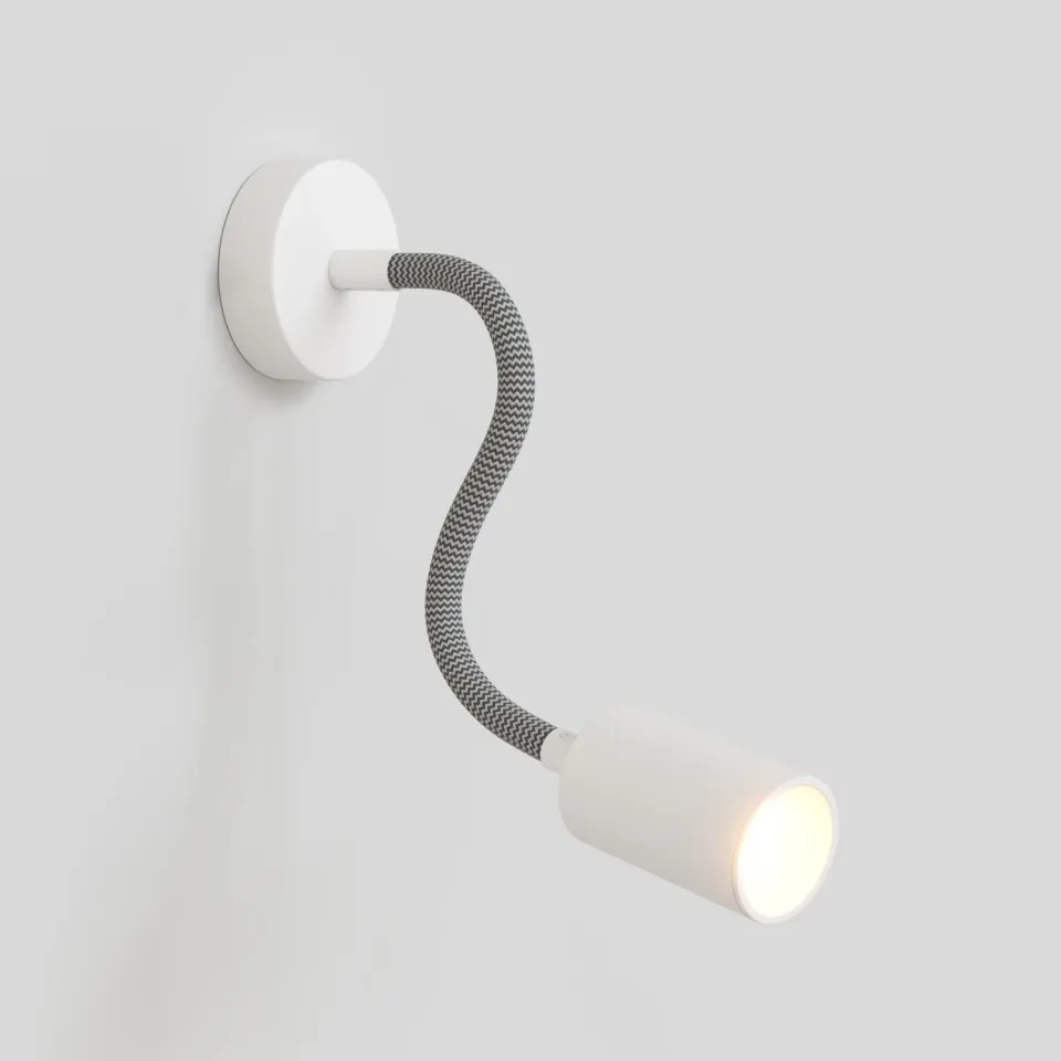 Creative Cables Bispot Flex 30 applique bianco opaco con lampadina
