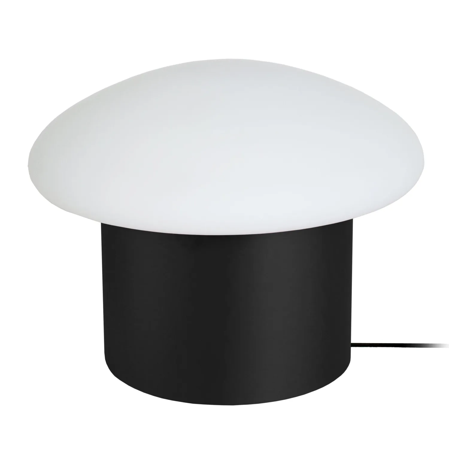 Tosel Pilz lampada tavolo 19x15 nero vetro bianco