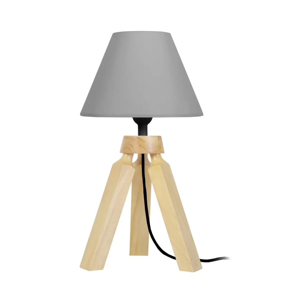 Tosel Gaby lampada tavolo treppiede 16x30cm naturale bianco