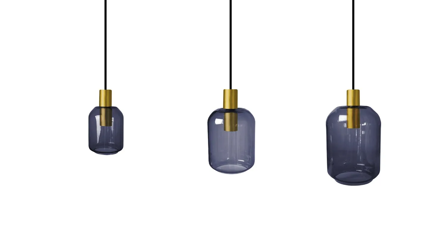 Tosel Svalbard SMB lampadario oro trasparente 60x100cm 3 luci