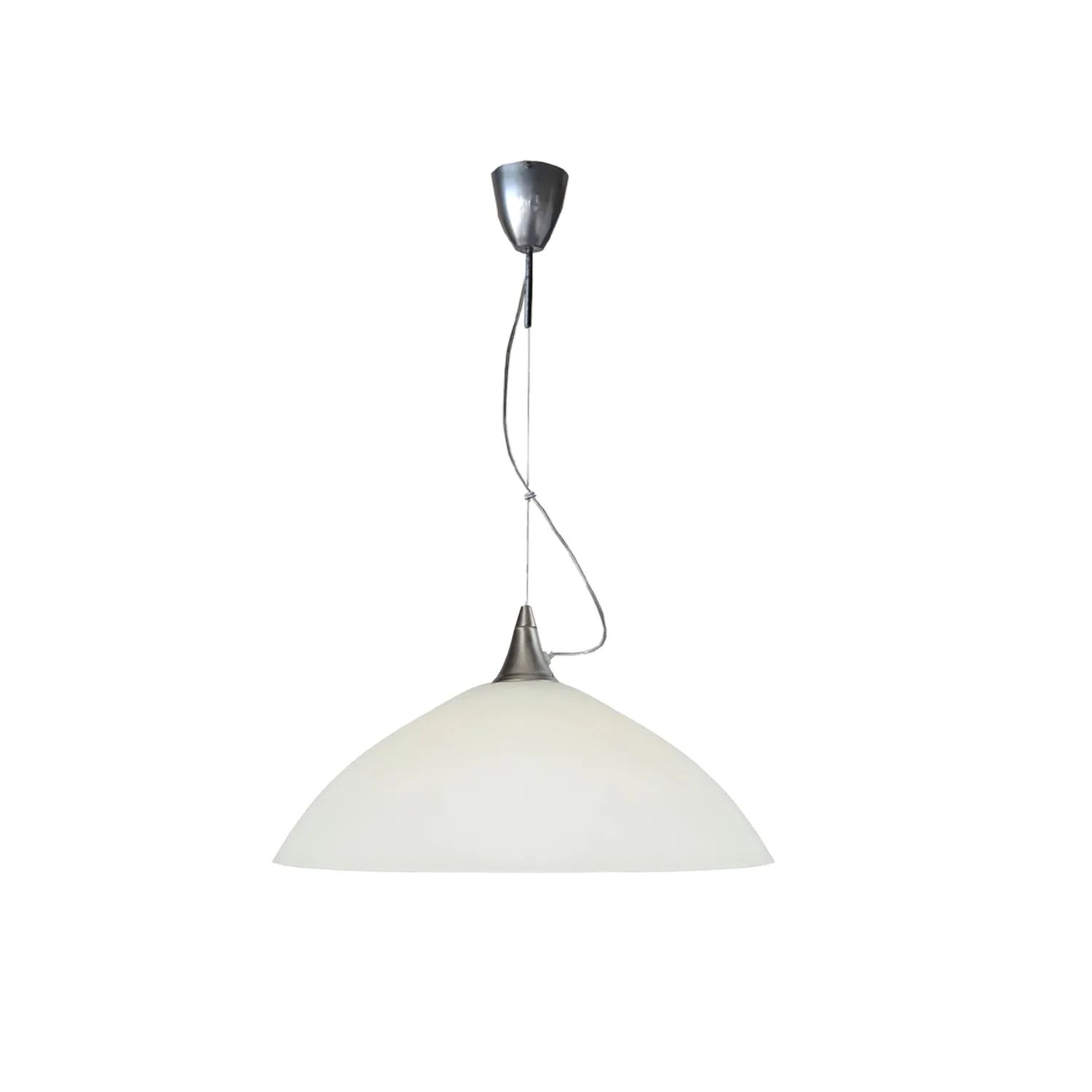 Tosel Divy lampada a sospensione bianco 38x100 cm cupola