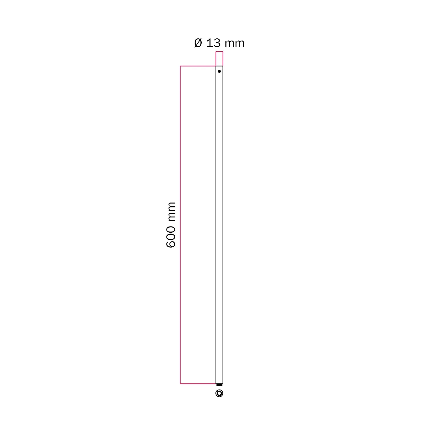 Creative Cables Mag-Y Tubo Prolunga Metallo Bronzo 60 cm