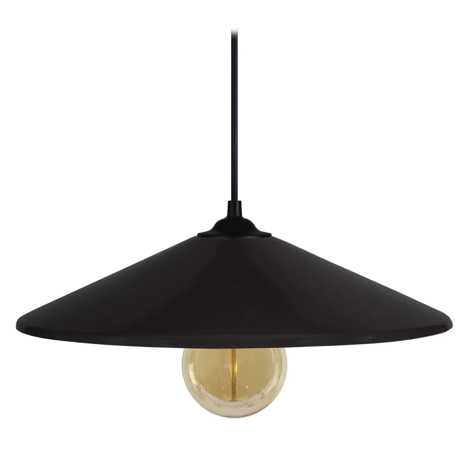 Tosel Cone sospensione metallo bianco avorio E27