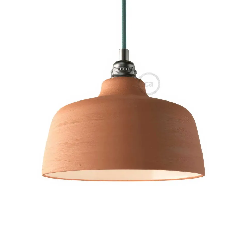 Creative Cables Materia Coppa paralume ceramica terracotta striata