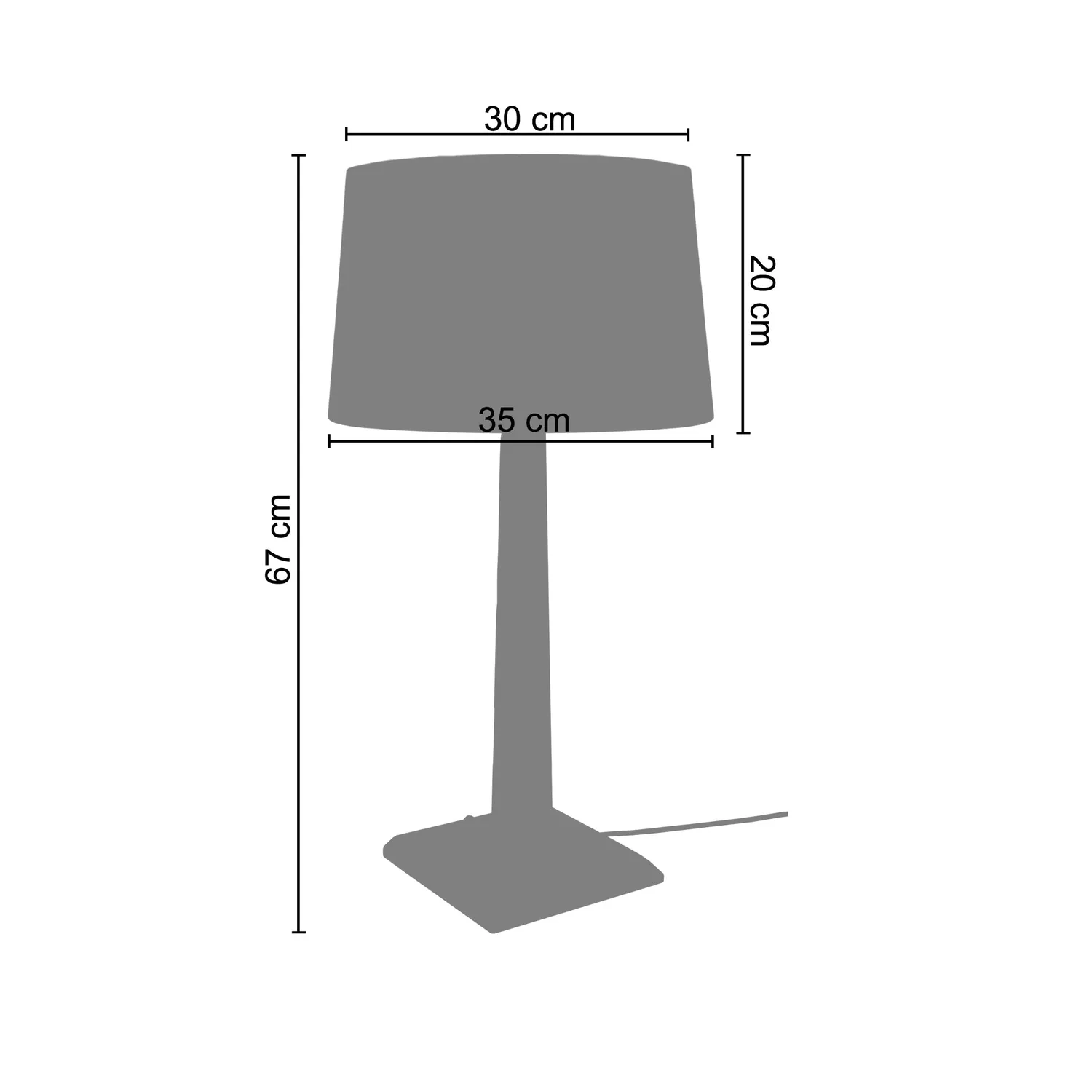 Tosel Tacks lampada da tavolo 35x67 cm naturale ecru legno