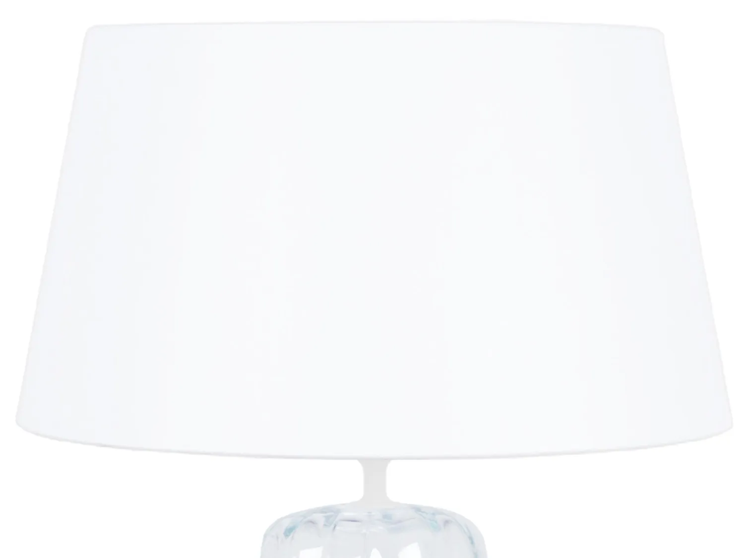 Tosel Reflectit bicono vetro lampada da tavolo 48 cm bianco