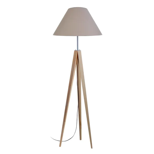 Tosel Idun B Piantana Treppiede Legno Nero 50x163 cm E27