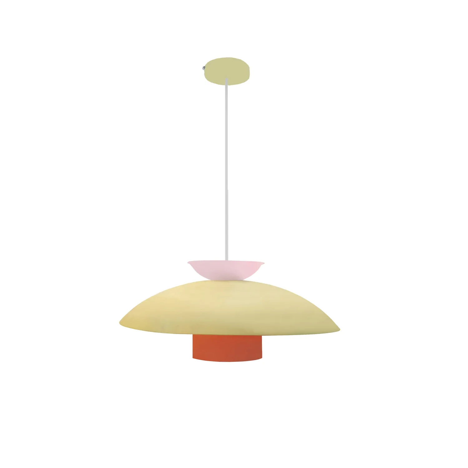 Tosel Greta sospensione arancione 40 cm cupola