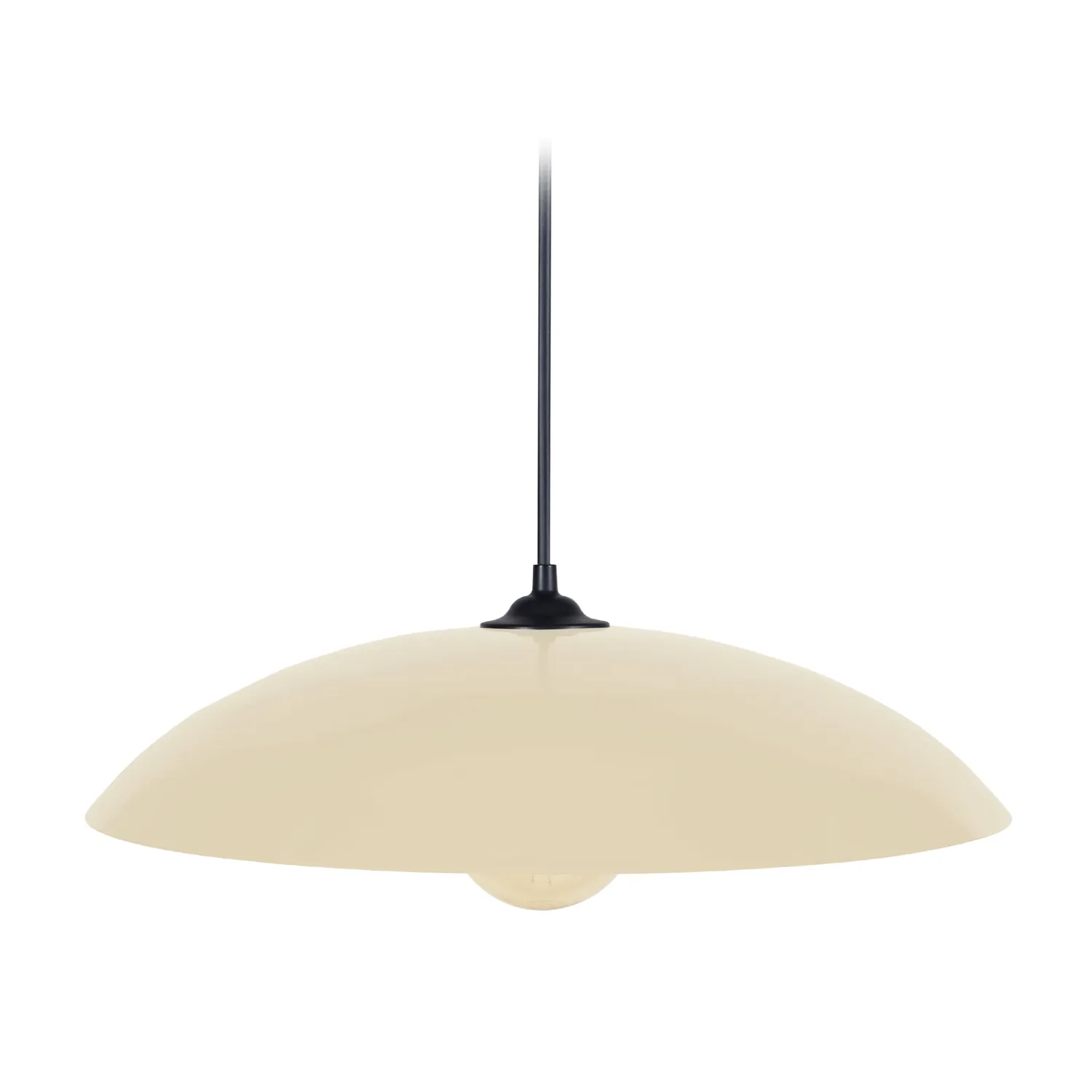 Tosel Demi Lune Big sospensione metallo bianco avorio D40
