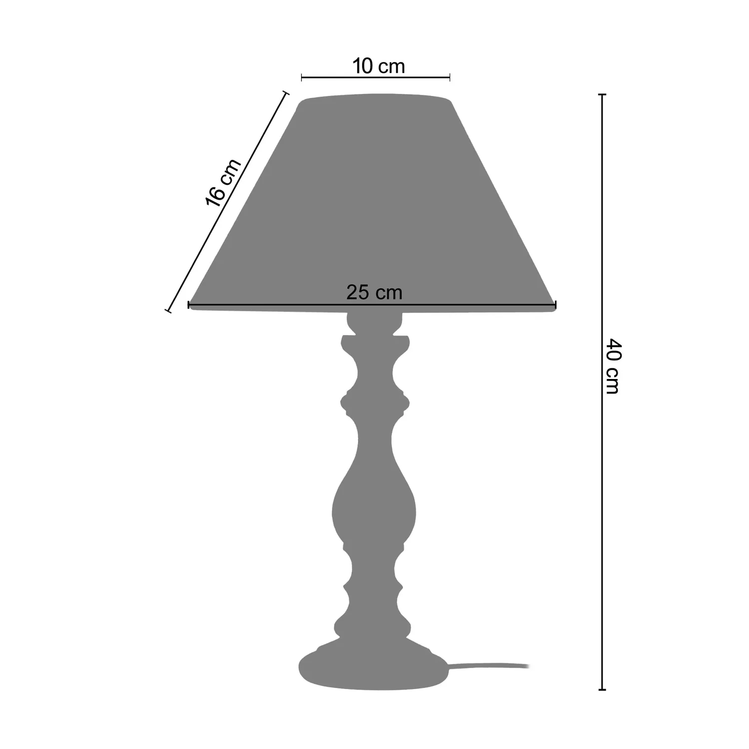 Tosel Juliette Lampada Comodino Legno Scuro 40 cm E27