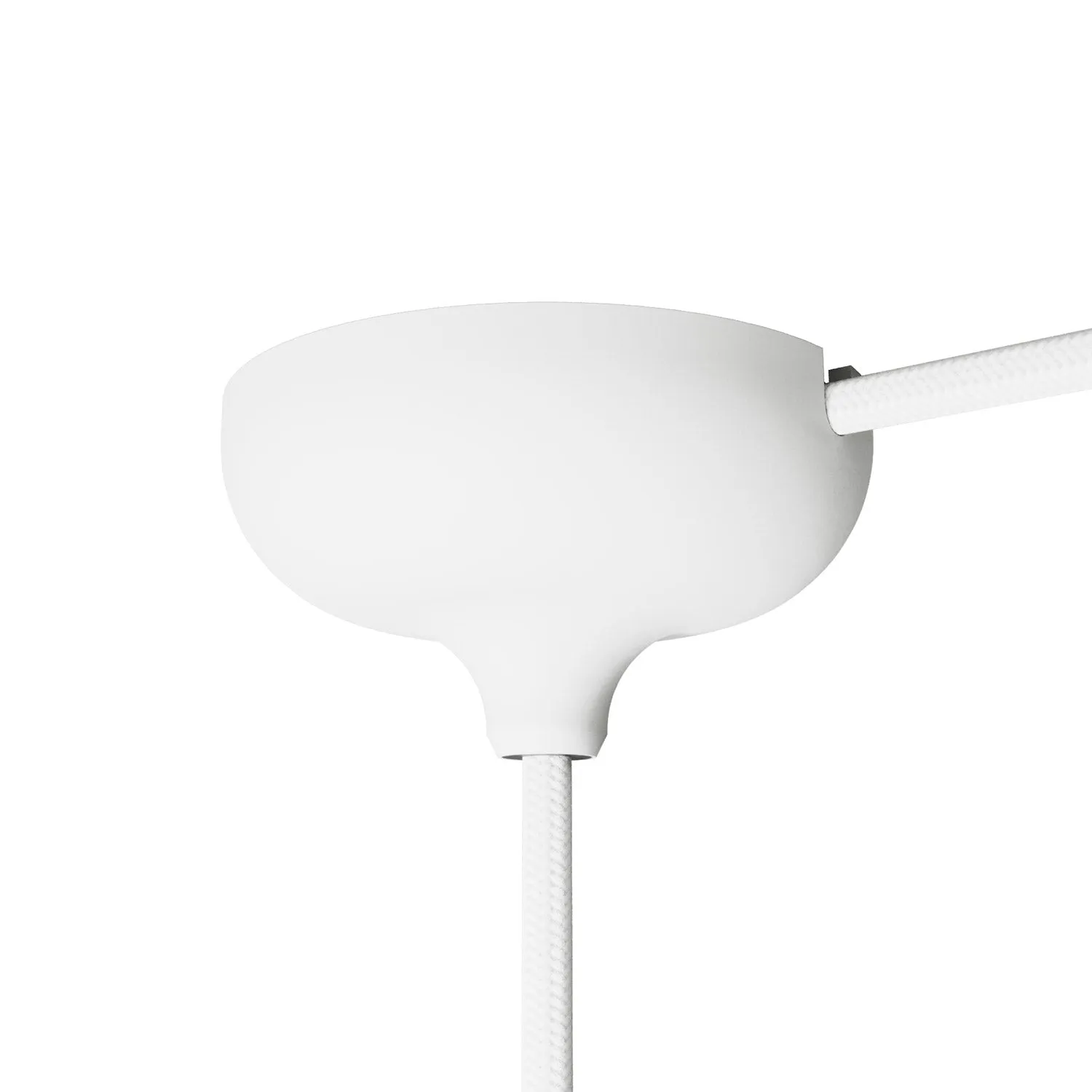 Creative Cables Rosone Soffitto Silicone Bianco Monolume