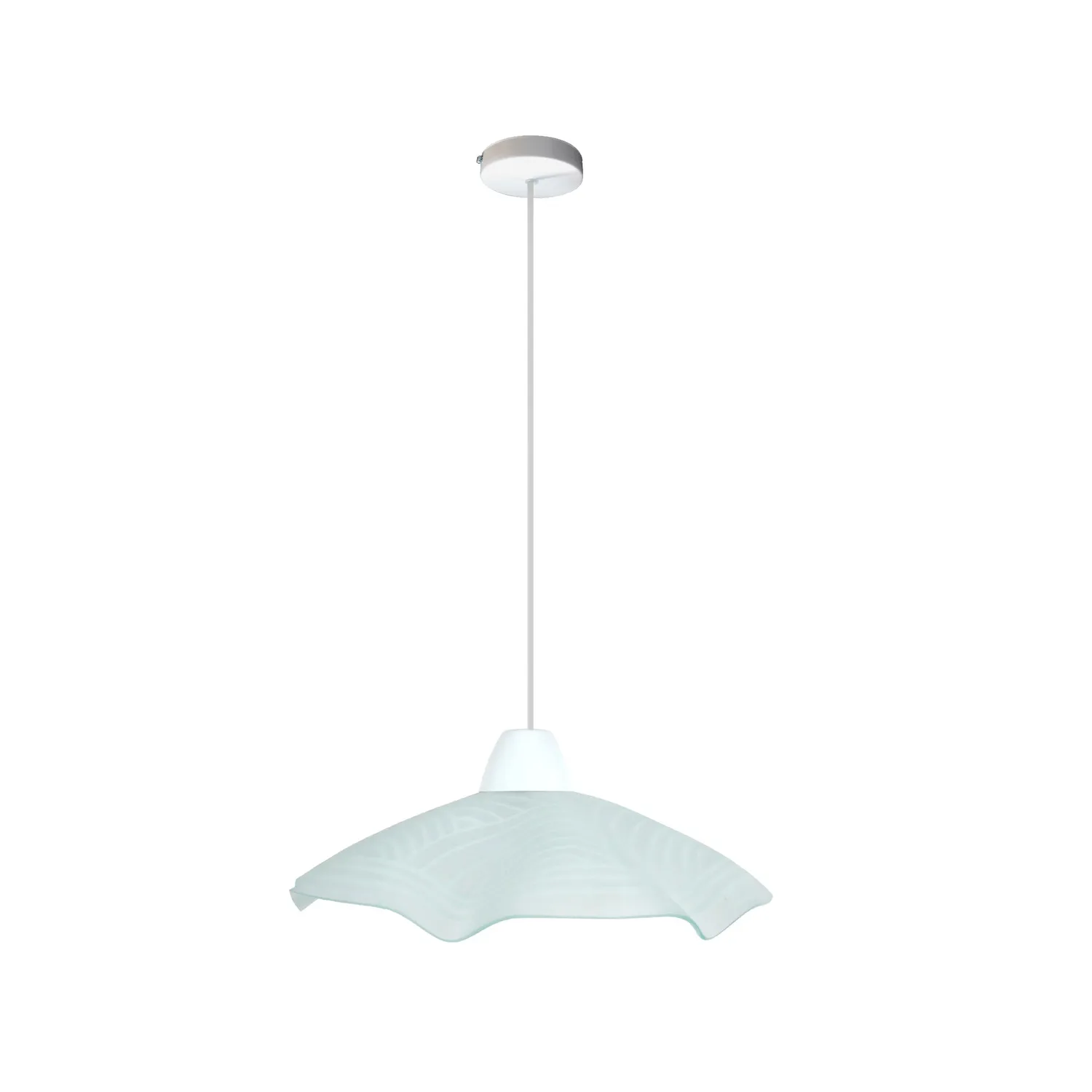Tosel Popea sospensione satinato-bianco 45x100 cm vetro