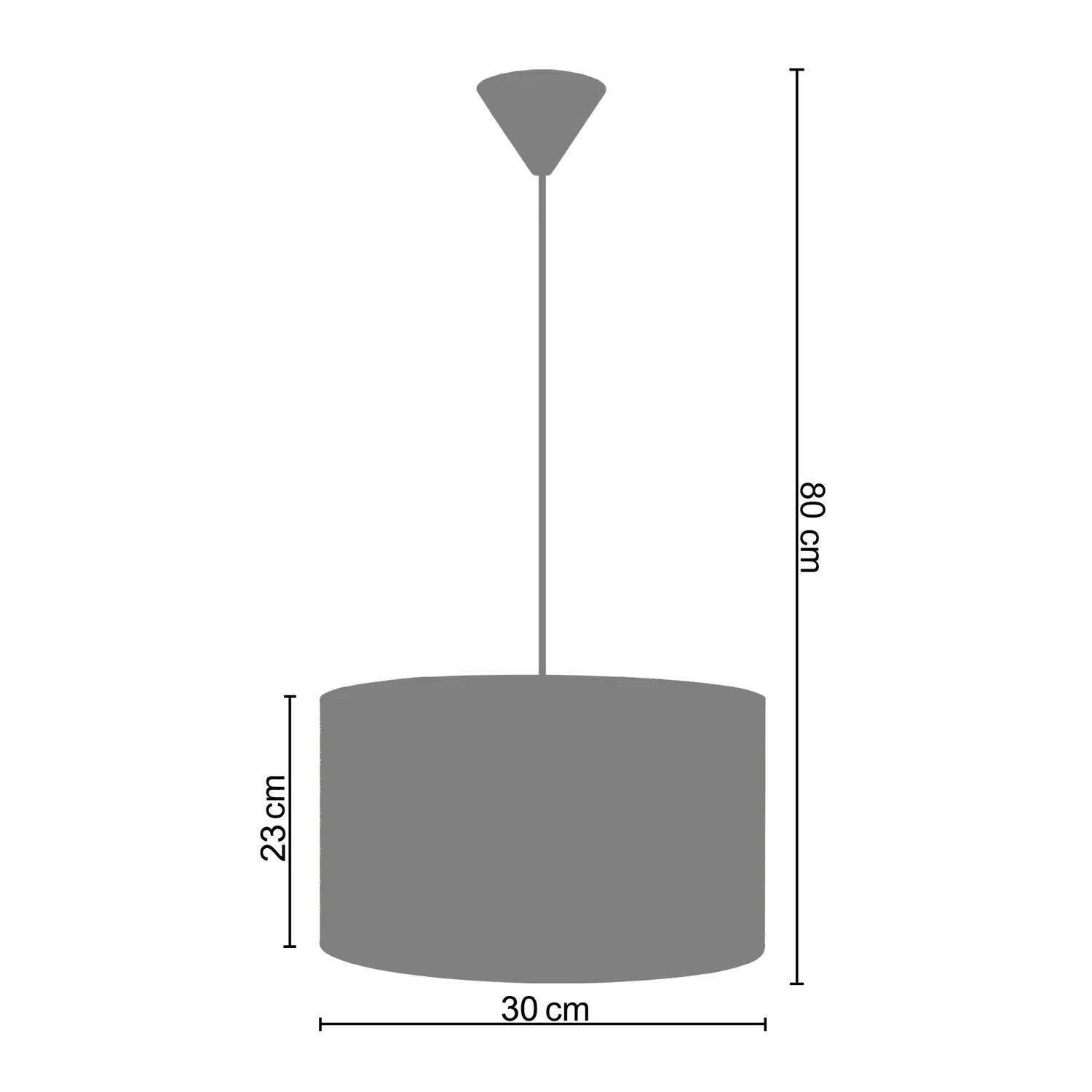 Tosel Agra sospensione cilindrica gialla 30x100 cm tessuto