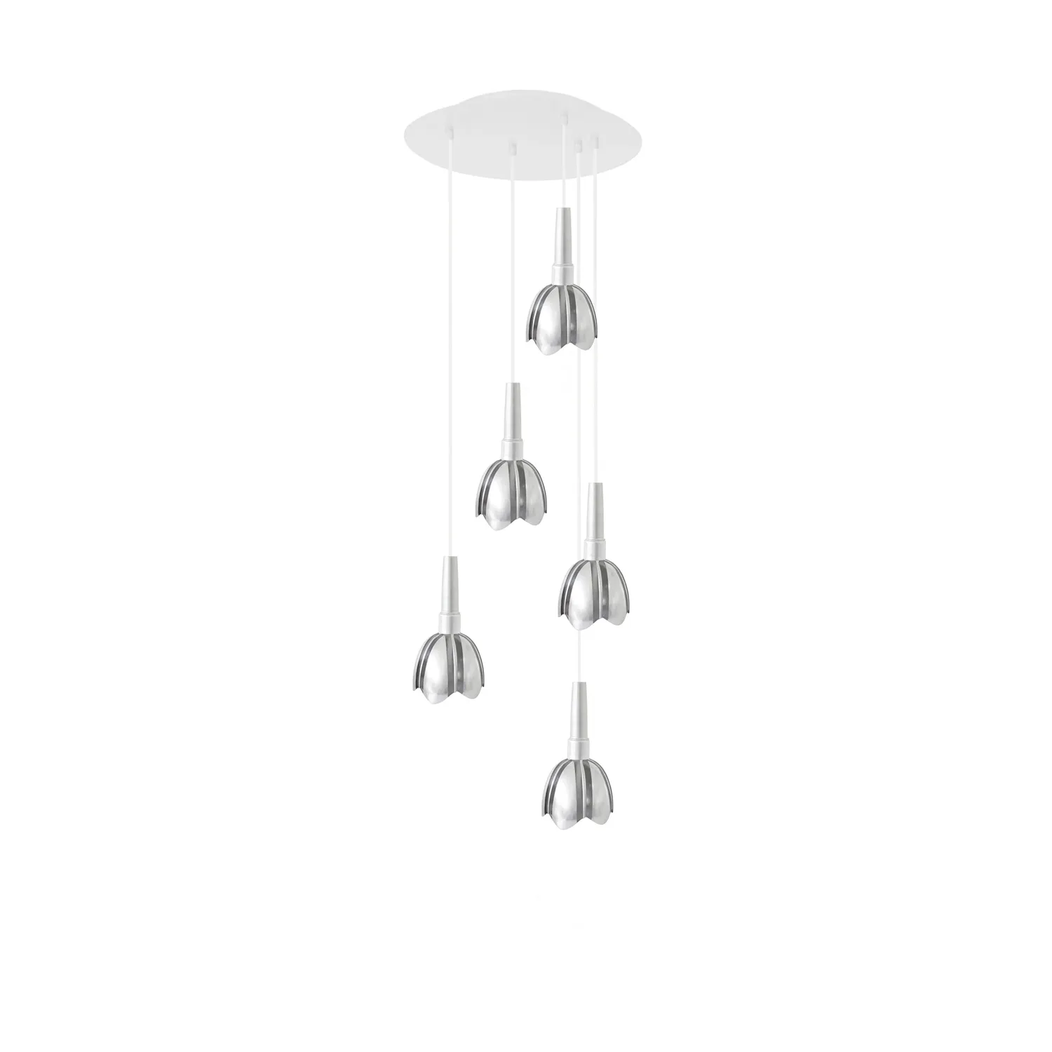 Tosel Galbiati lampadario vetro rotondo 5 luci 18x100 cm