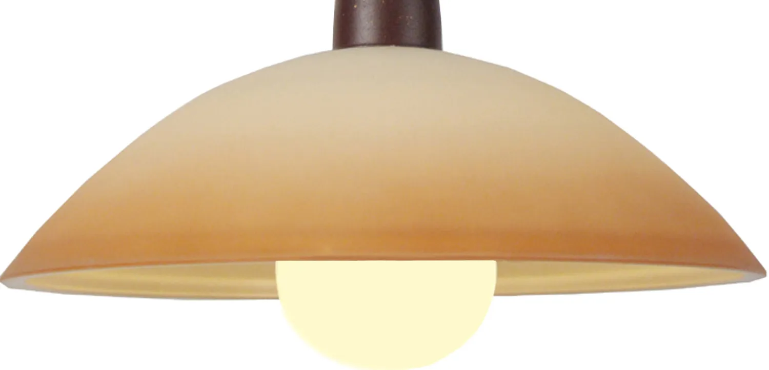 Tosel Poutres sospensione vetro legno 38x100 cm crema