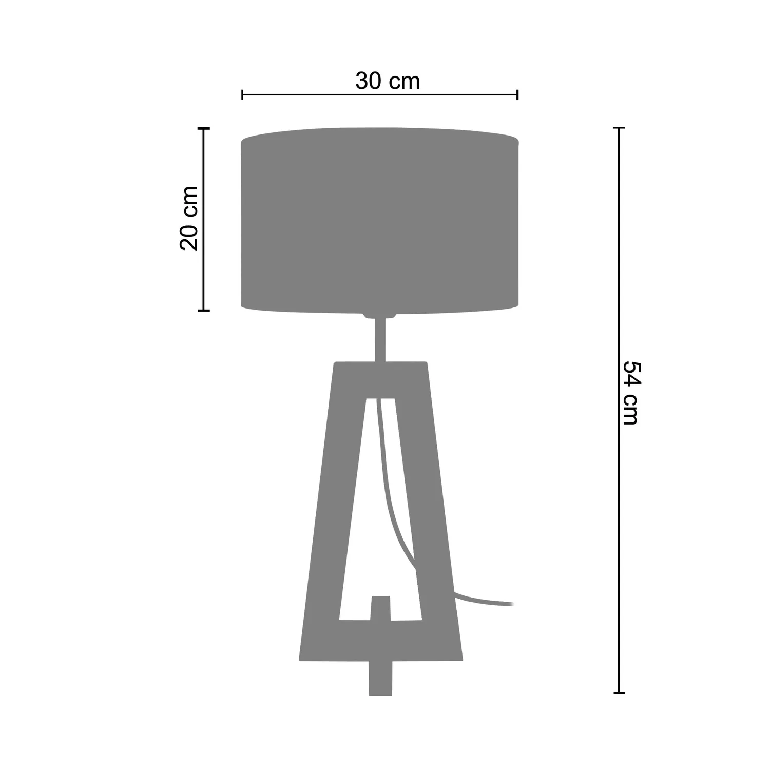 Tosel Vili lampada da tavolo colonna 30x54 naturale