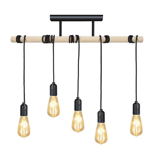 Tosel Brooklyn plafoniera naturale-nera 70x180 cm legno
