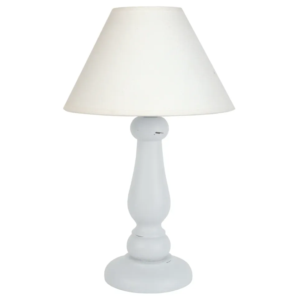 Tosel Fréjus lampada da tavolo bianca 40 cm