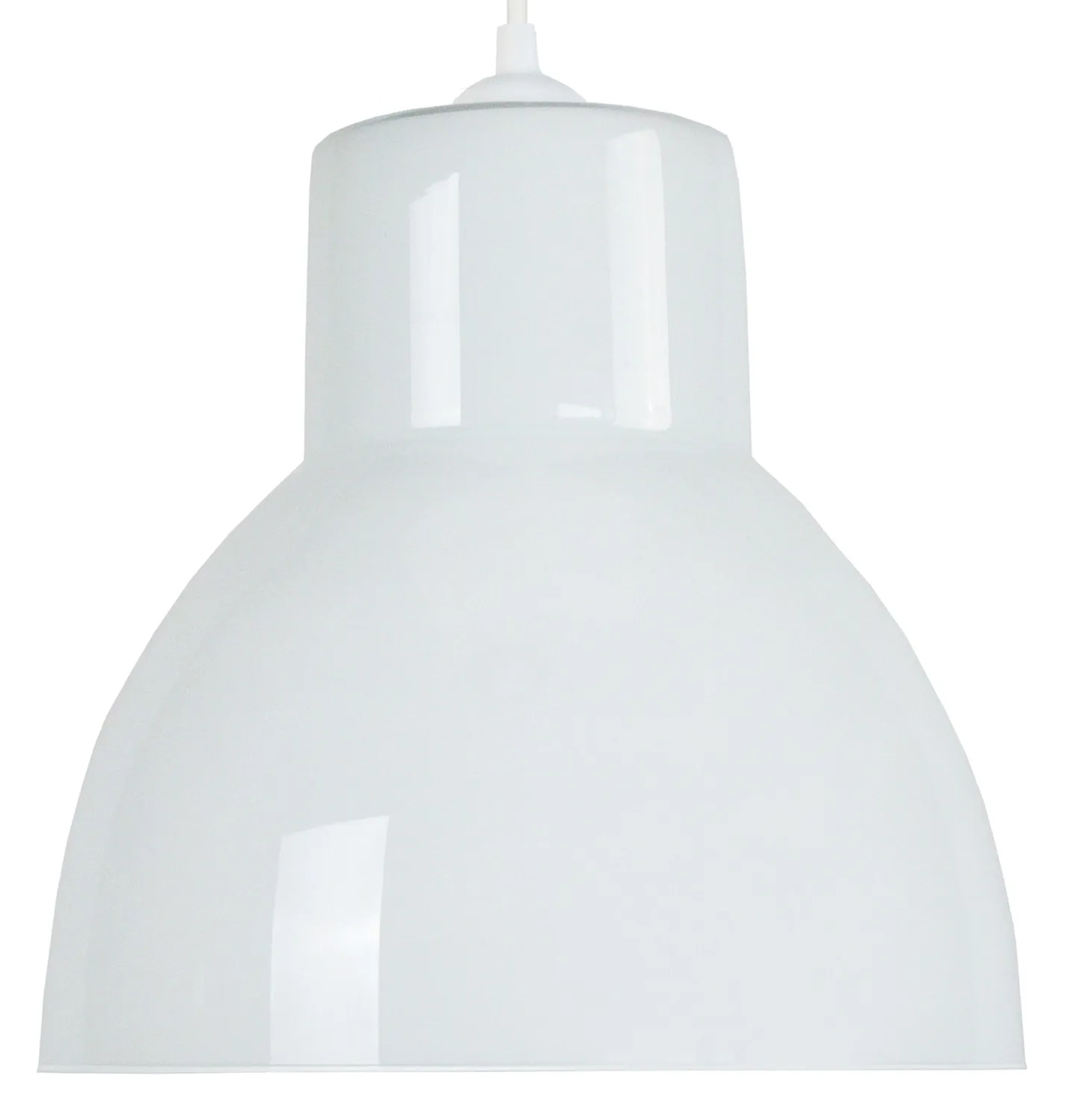 Tosel Cloche Verre B sospensione cupola vetro 25x100cm bianca