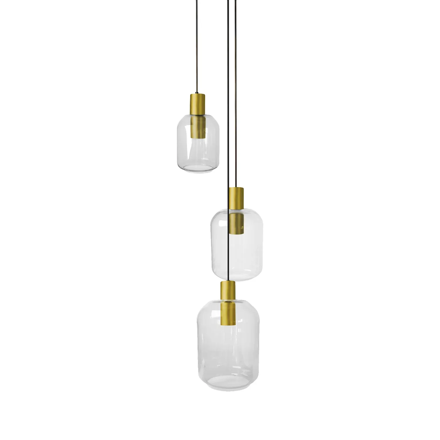 Tosel Svalbard Small lampadario 40 cm oro vetro