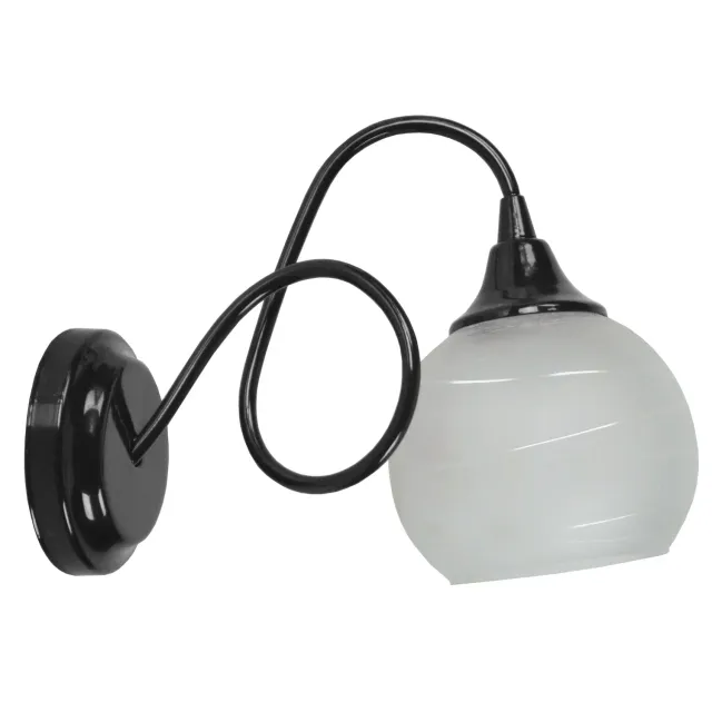 Tosel Actuelle applique vetro 20 cm nera G9