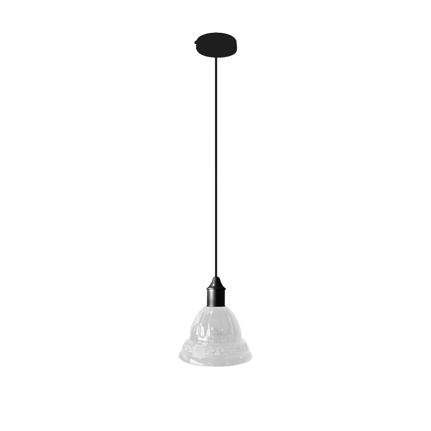 Tosel Campania sospensione 16x95cm vetro E27