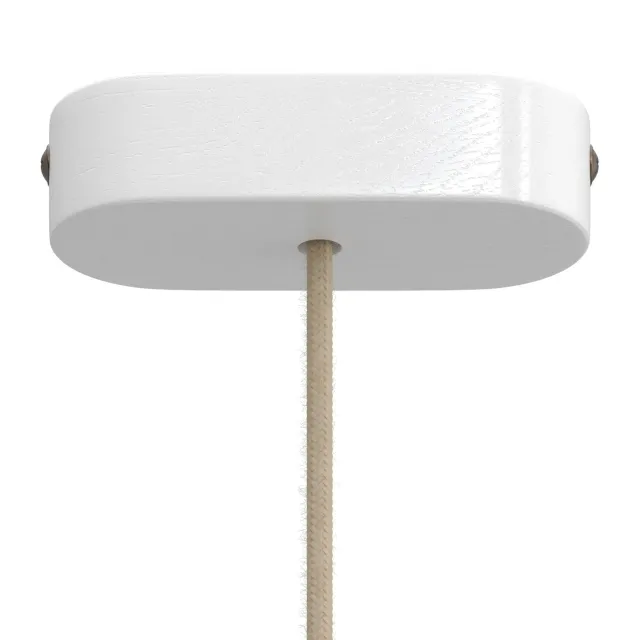 Creative Cables rosone ovale legno bianco 120 mm