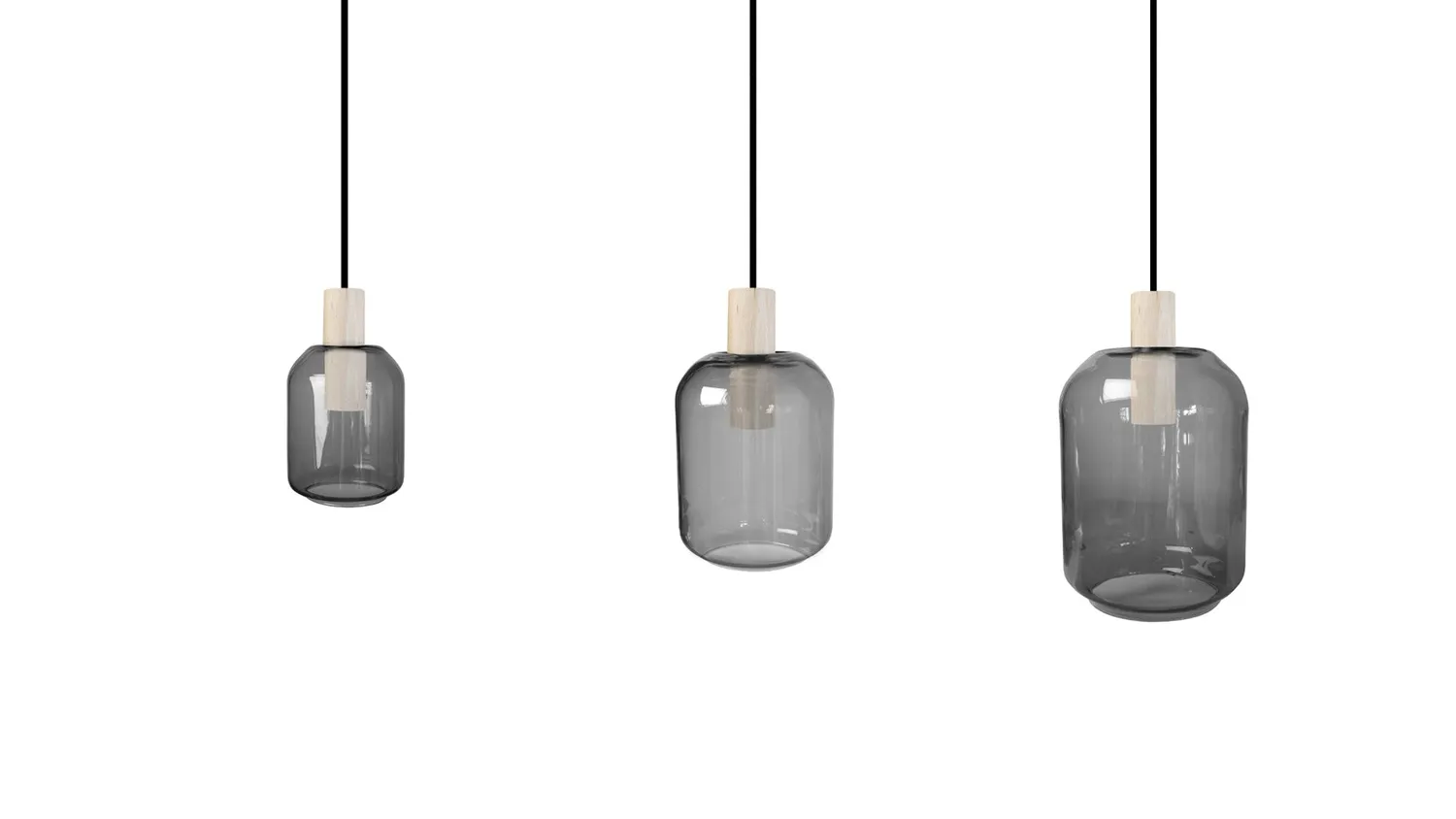 Tosel Svalbard Small lampadario legno trasparente 70cm E27
