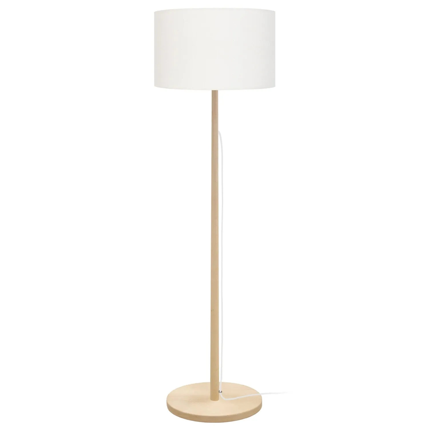 Tosel Mykines piantana legno 153cm naturale ecrù E27