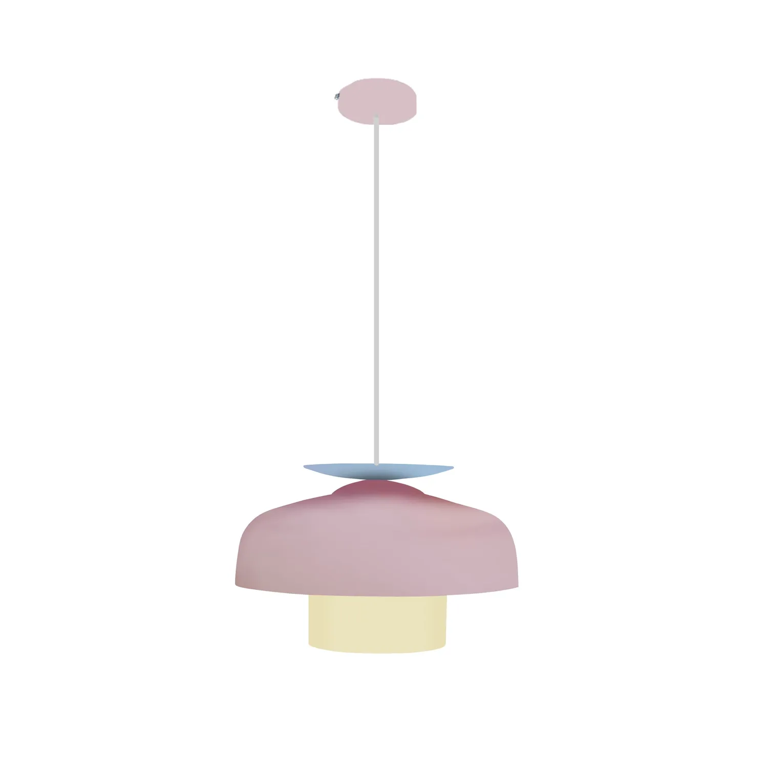 Tosel Cilla sospensione cupola arancione 30x100cm metallo