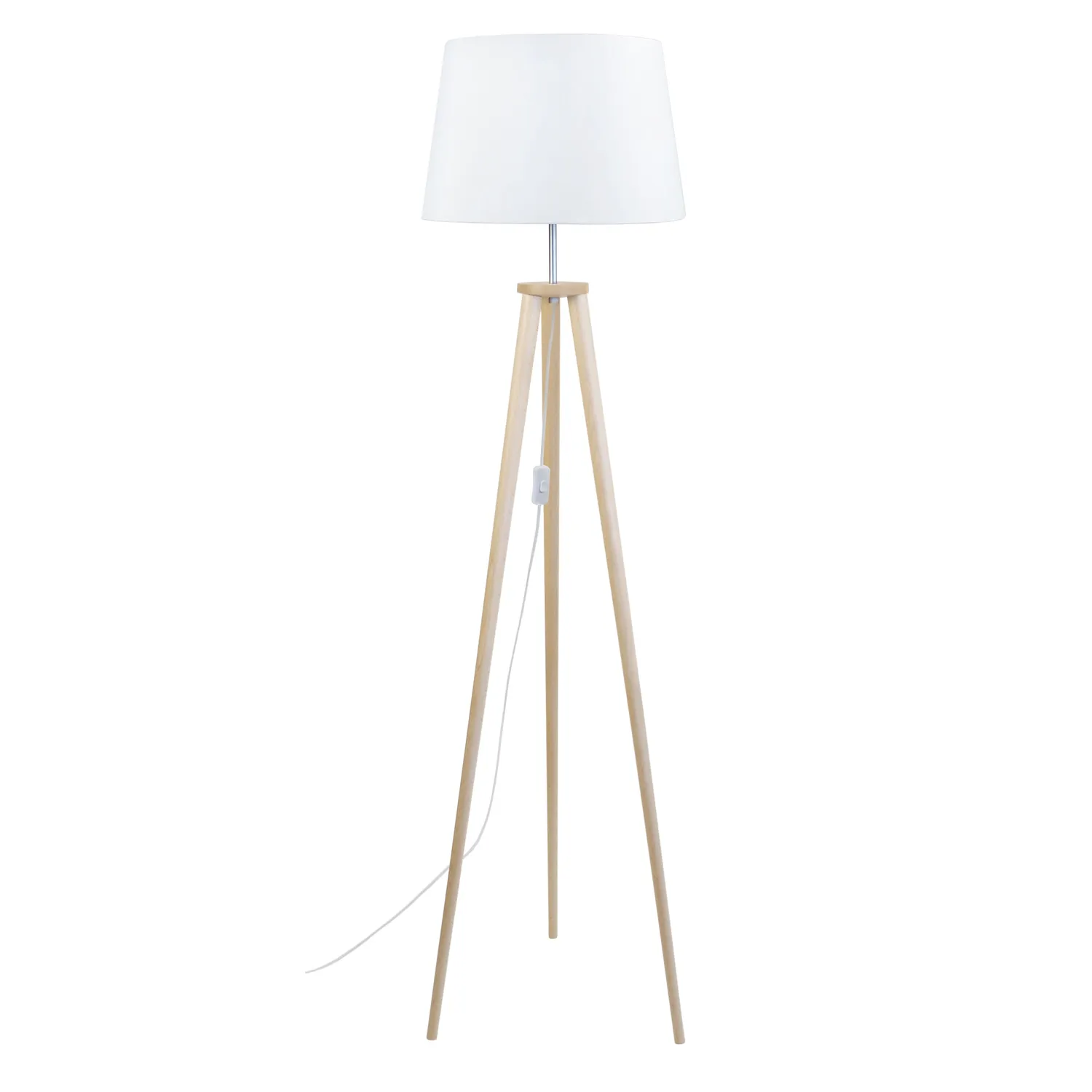 Tosel Arhus Piantana Treppiede 40x155cm Bianca Legno