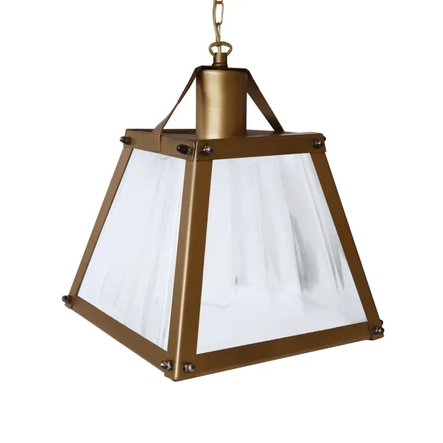 Tosel Baden sospensione vetro bronzo 20 cm