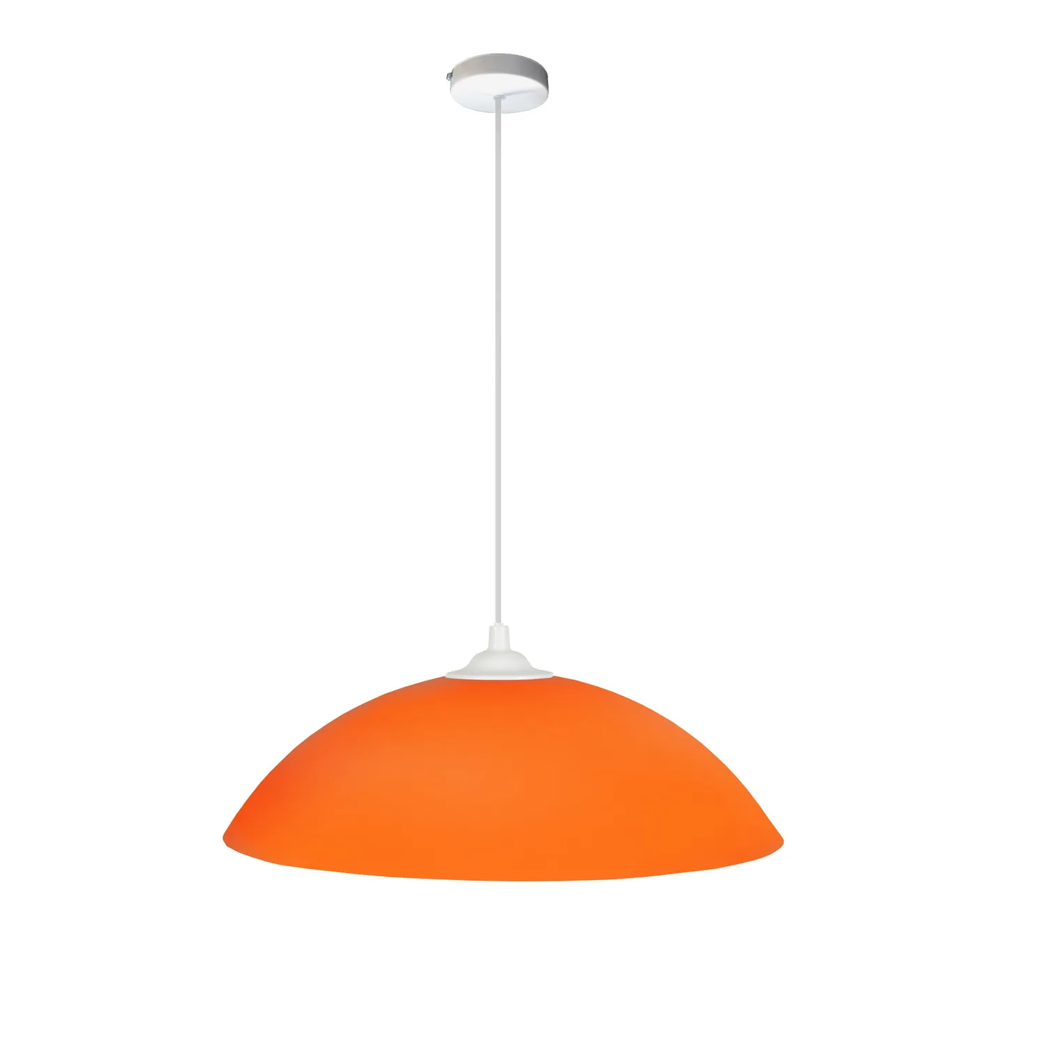 Tosel Demi Lune lampada a sospensione crema 30x60 cm metallo