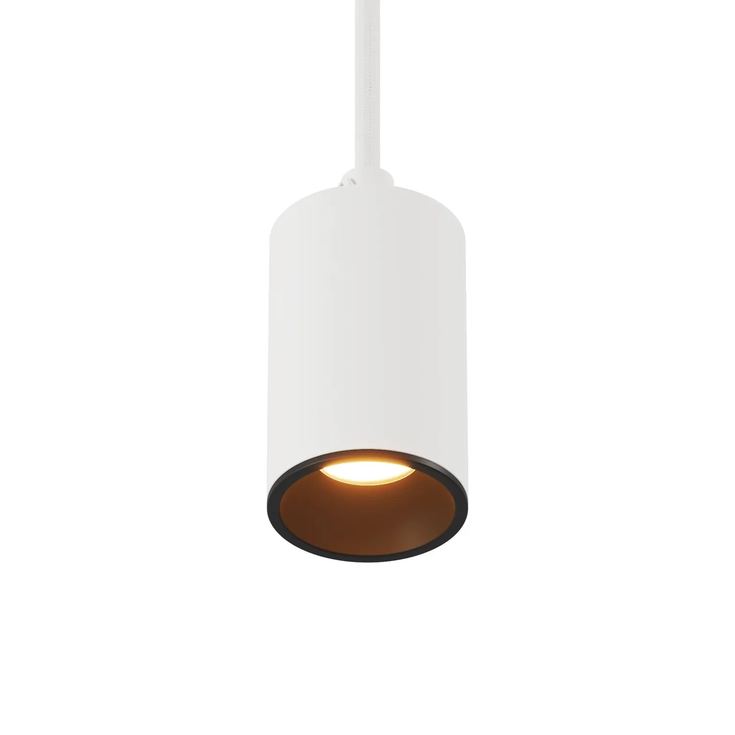 Creative Cables Bispot faretto GU10 bianco opaco nero con lampadina