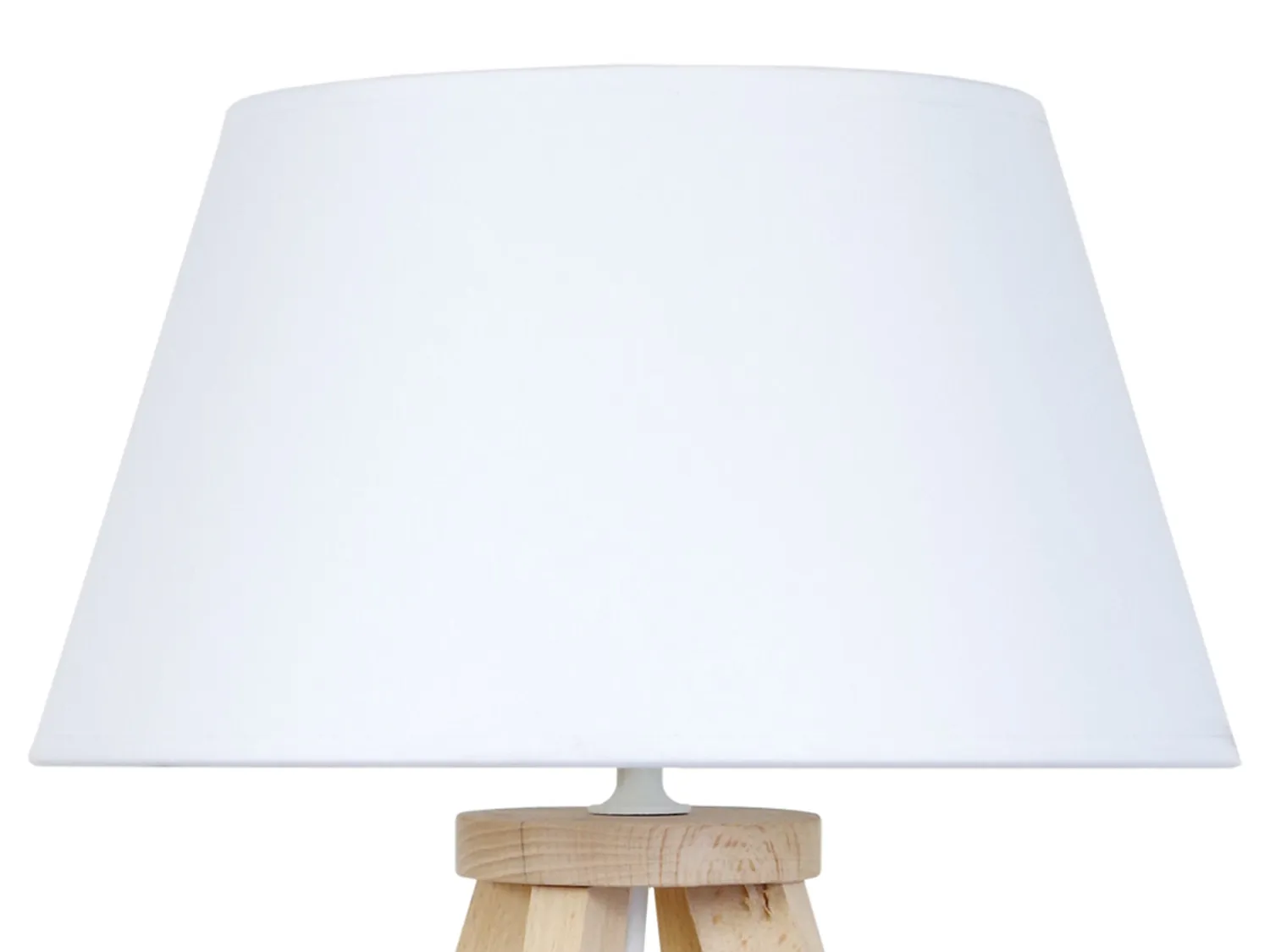 Tosel Skara lampada tavolo legno naturale bianco